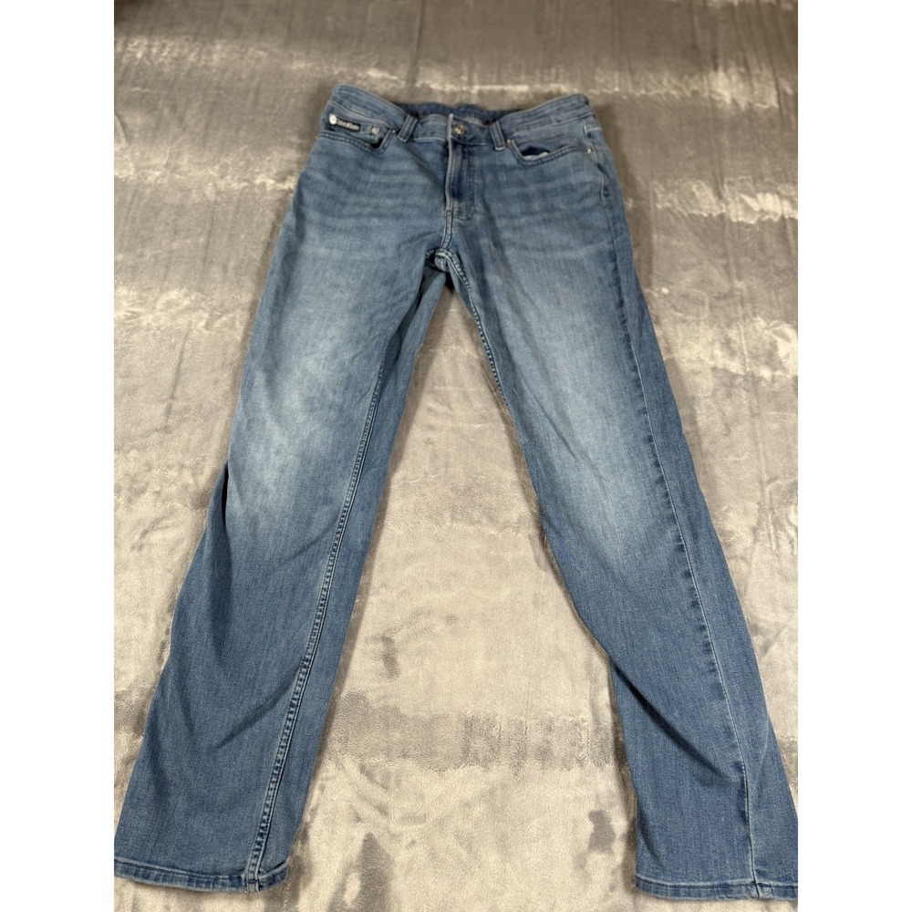 Calvin Klein Men's Jeans Blue Denim Regular Fit Stretch Waist 34 Inseam 32